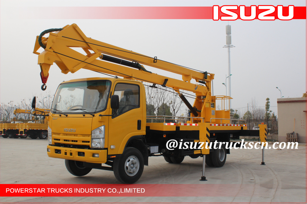  19m Isuzu Aerial work platform truck with working cage