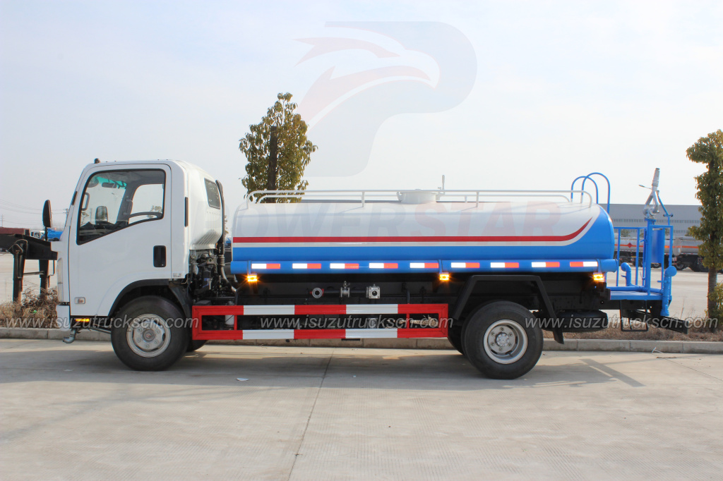 Japanese 7000L 8000L ELF Isuzu watering tanker cart street springkler truck