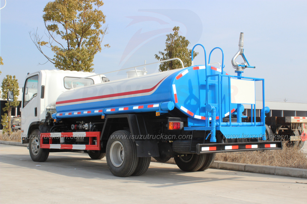 Japanese 7000L 8000L ELF Isuzu watering tanker cart street springkler truck