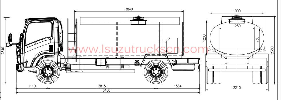 5 cubic meter Fuel tank truck Isuzu