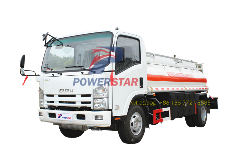 Custom Made Isuzu 5cbm Oil Fuel Tank Truck for Sudan market