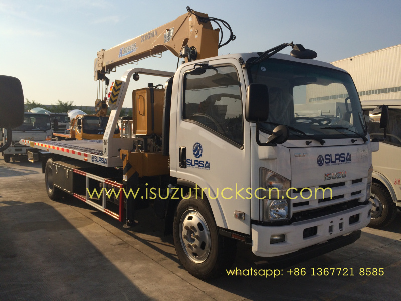 5 ton Isuzu truk pengangkut mobil platform penghancur rollback baru