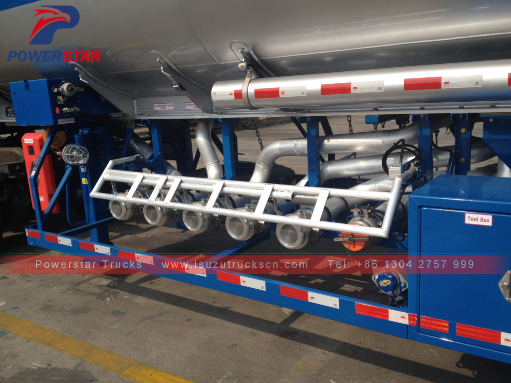 Powerstar brand Aluminum alloy Fuel Tank Semi Trailer/Liquid Tank Trailer