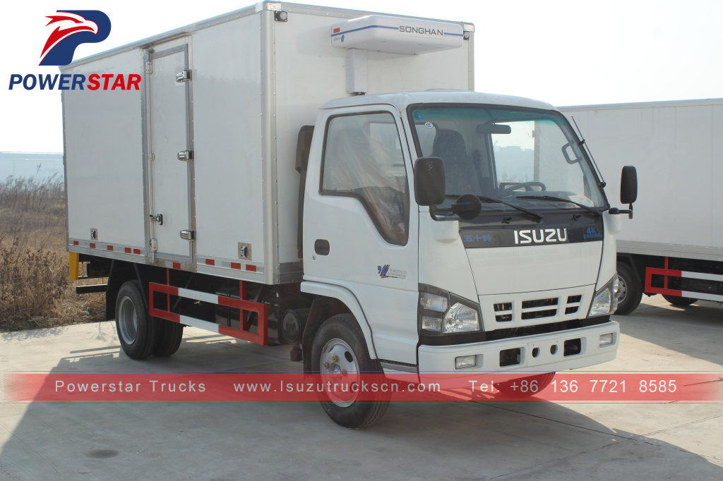 Polinesia Perancis Jepang 5Ton Truk Pendingin ISUZU