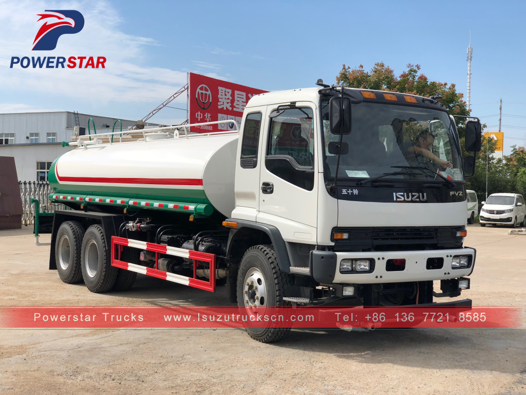 Armenia 20cbm Isuzu truk penyiram air Kendaraan truk tanker untuk dijual