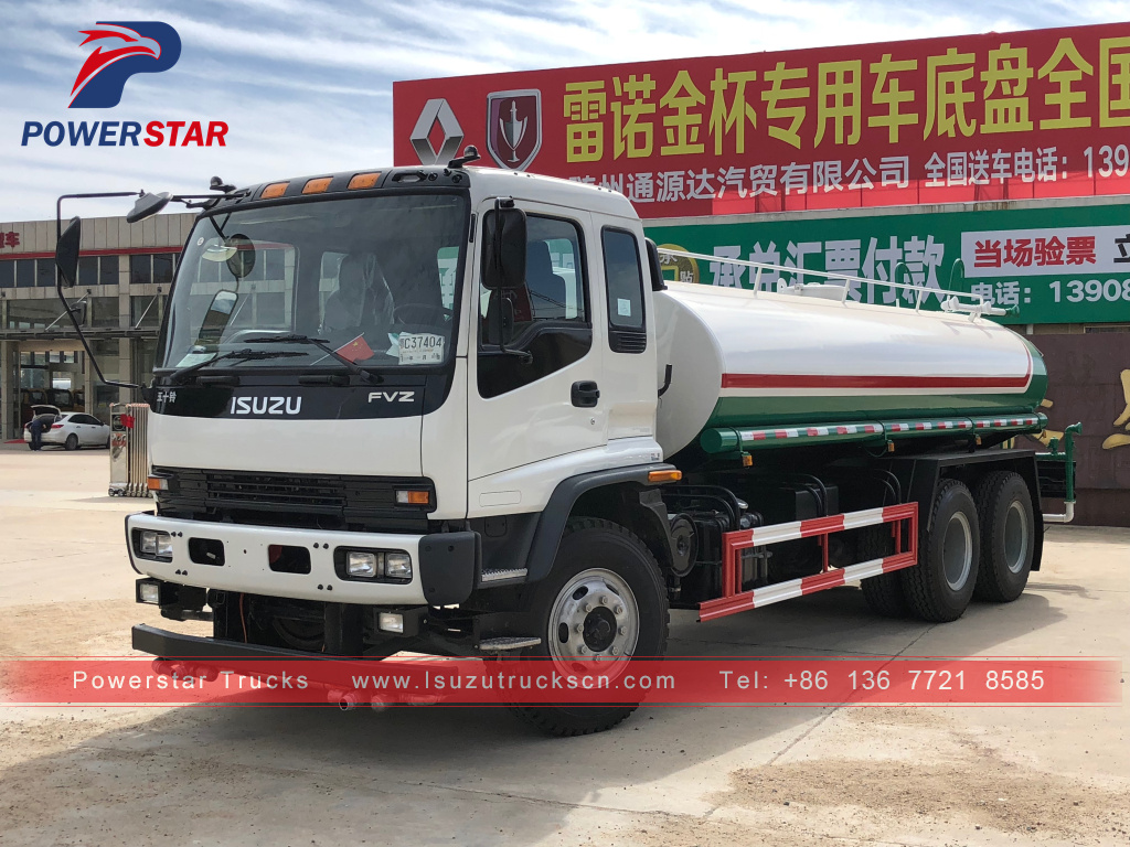 Armenia 20cbm Isuzu truk penyiram air Kendaraan truk tanker untuk dijual