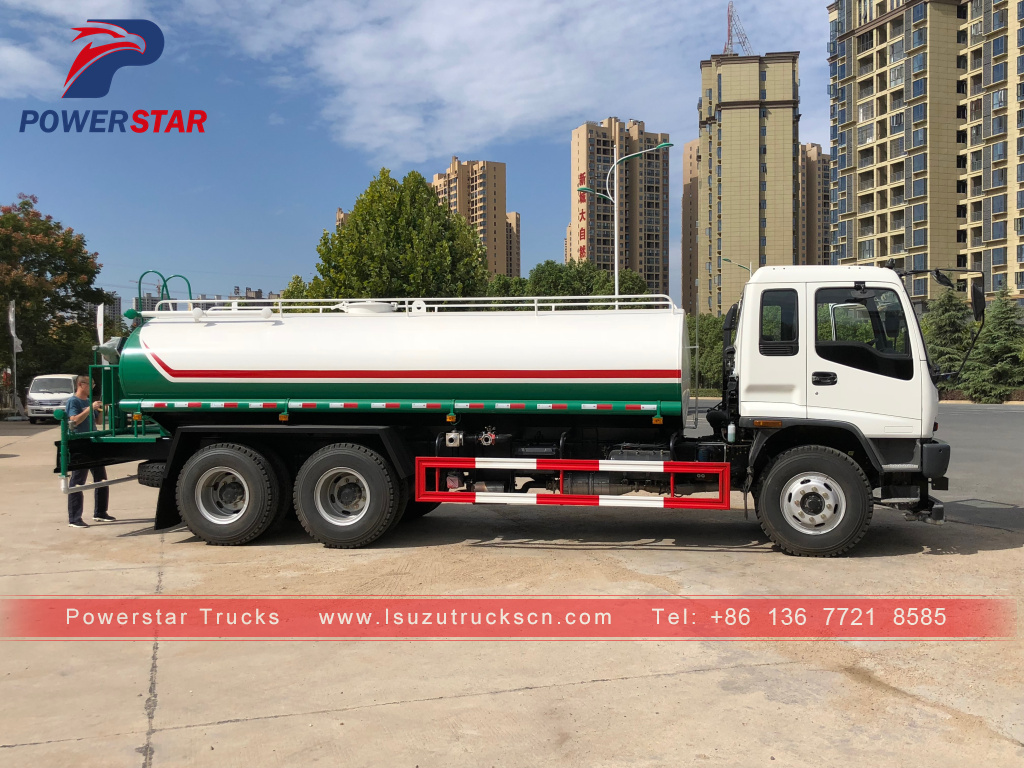 Armenia 20cbm Isuzu truk penyiram air Kendaraan truk tanker untuk dijual