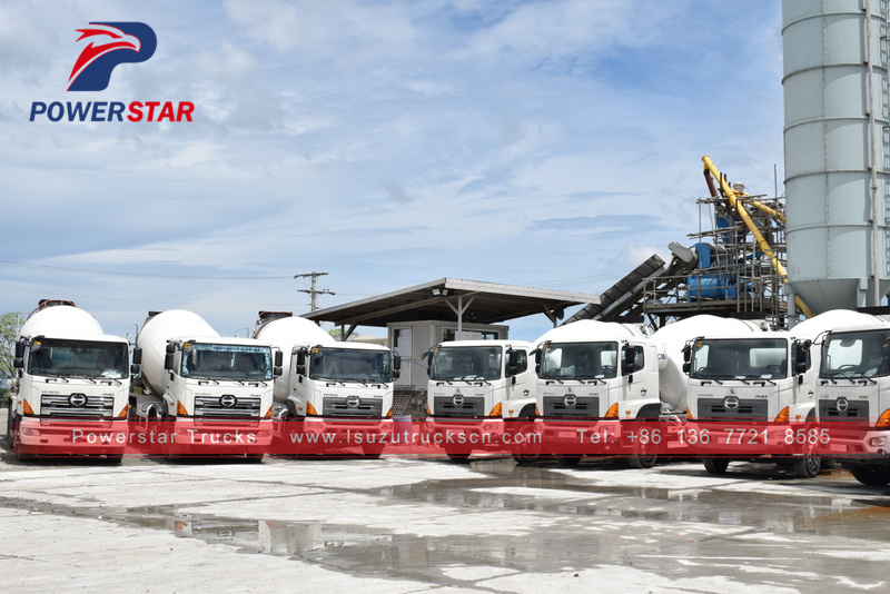 Philippines 6x4 10wheels HINO 10M3 Concrete Mixer Truck for sale