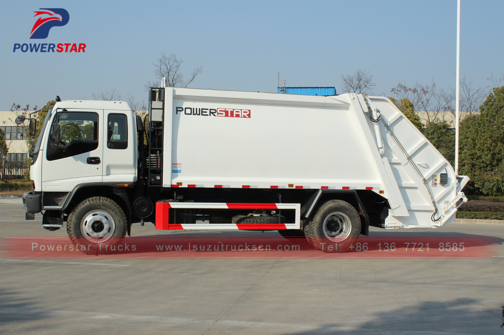 Powerstar ISUZU FVR Isuzu Garbage Vehicle Waste management Garbage Compactor Truck for philippines 