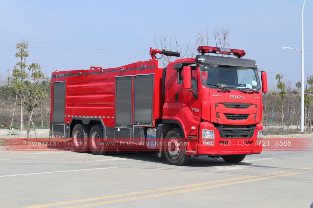 Afghanistan ISUZU GIGA Truk pemadam kebakaran air bubuk kering dan busa