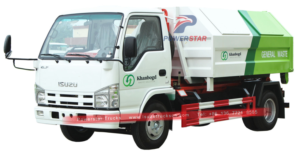 Mongolia Isuzu Hooklift Menolak Pengumpulan Truk Sampah