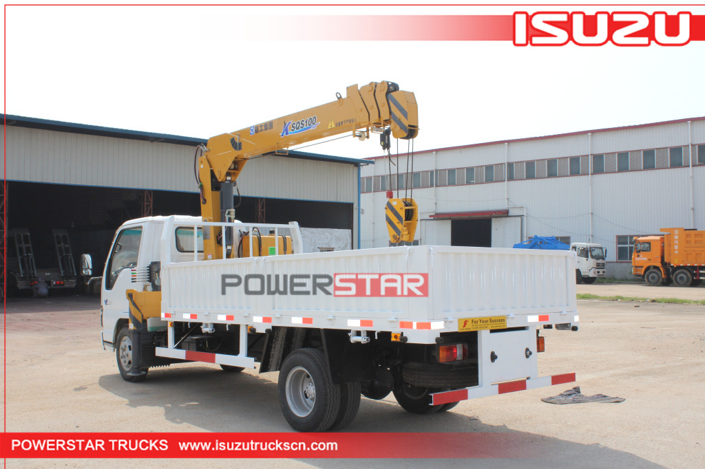 Isuzu 4tons boom truck crane cargo vehicle