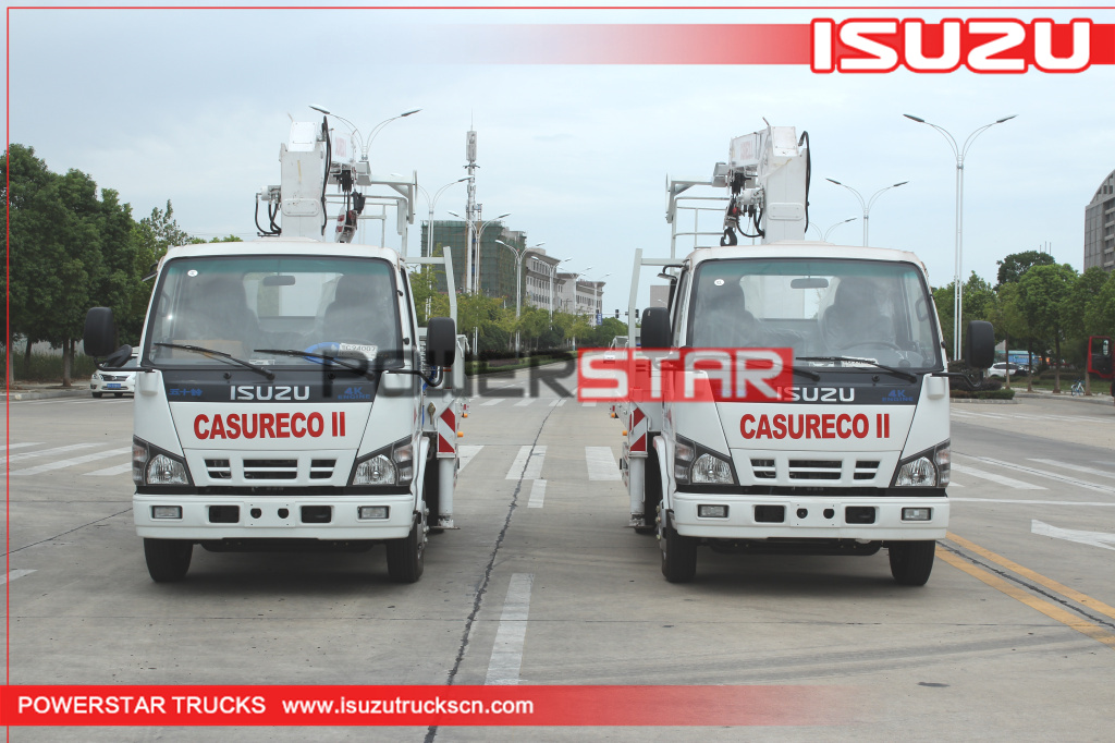 filipina ISUZU Konstruksi truk derek boom teleskopik untuk dijual