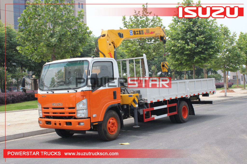 5ton Rwanda Isuzu Mobile Commercial Telescopic Boom Truck Mounted Crane