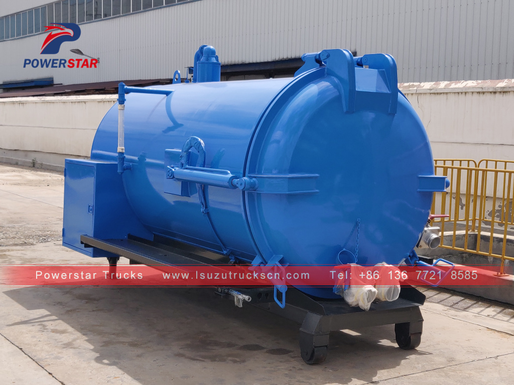 6,000L Sewage vacuum pump tanker truck super structure body kit