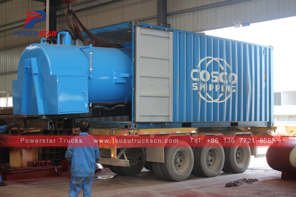 6,000L Sewage vacuum pump tanker truck super structure body kit