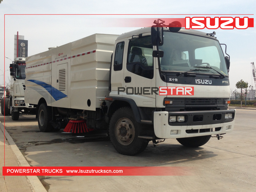 Airport high performance road sweeping truck Isuzu 