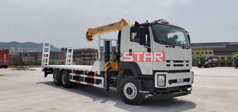 New ISUZU 10Tons 15 20tons Excavator Road Roller Transport Flatbed Platform Truck