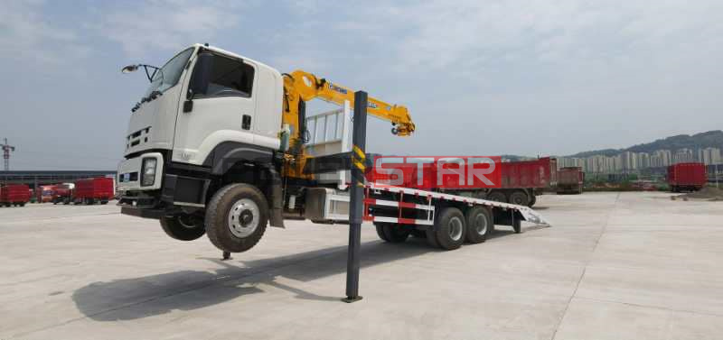 New ISUZU 10Tons 15 20tons Excavator Road Roller Transport Flatbed Platform Truck