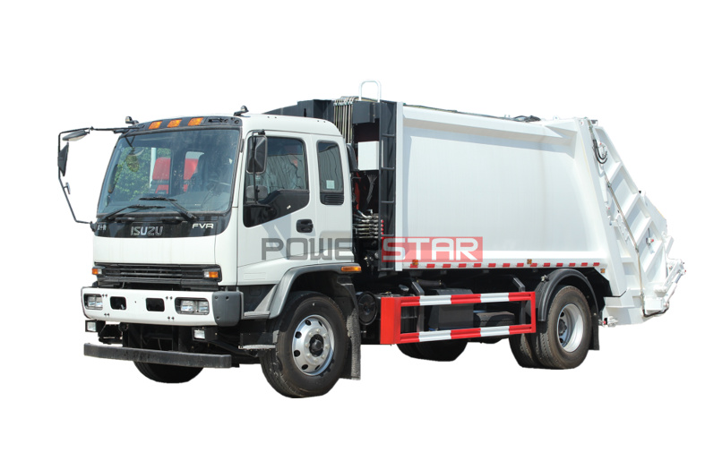 Truk Pemadat Pengumpul Sampah Penyetelan Barel ISUZU FVR