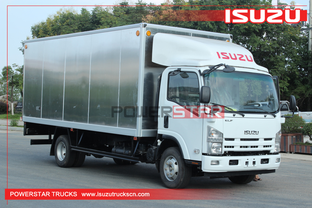 Filipina Baru 5ton hingga 10ton 190HP Isuzu 700p 4X2 Aluminium alloy Cargo Van Truck