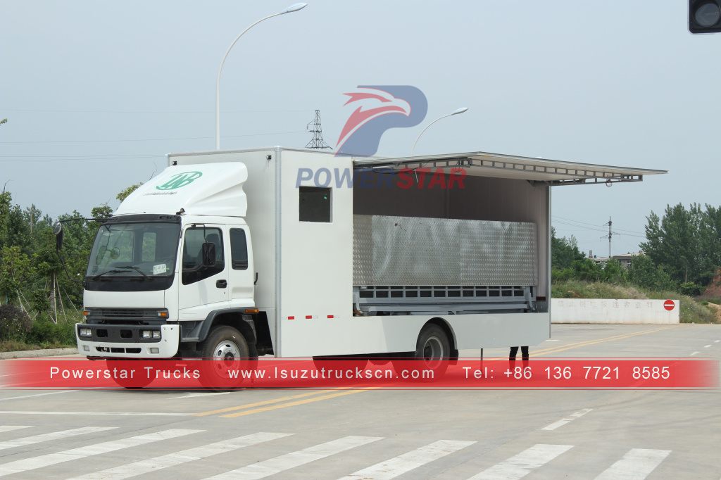 ISUZU Outdoor Election Vote Car Mobile Advertising Show Truck with Foldable Stage