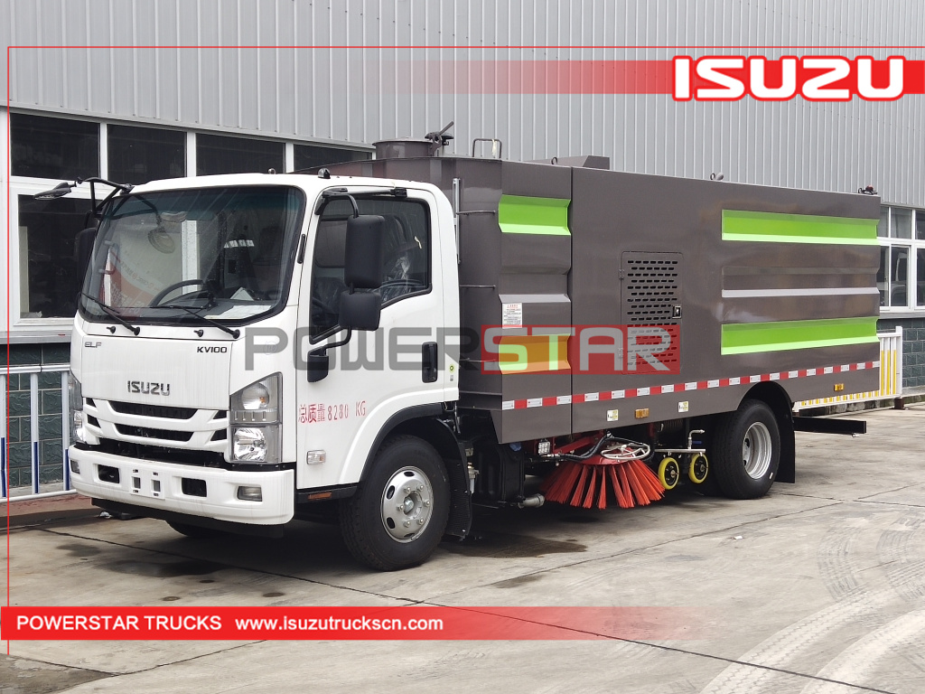 ISUZU ELF KV100 High Pressure Water Washing Road Sweeper Truck