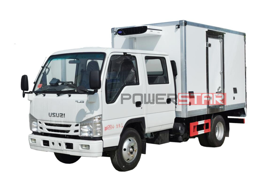 ISUZU ELF 100P Kendaraan Pembeku Truk Pendingin Kabin Ganda