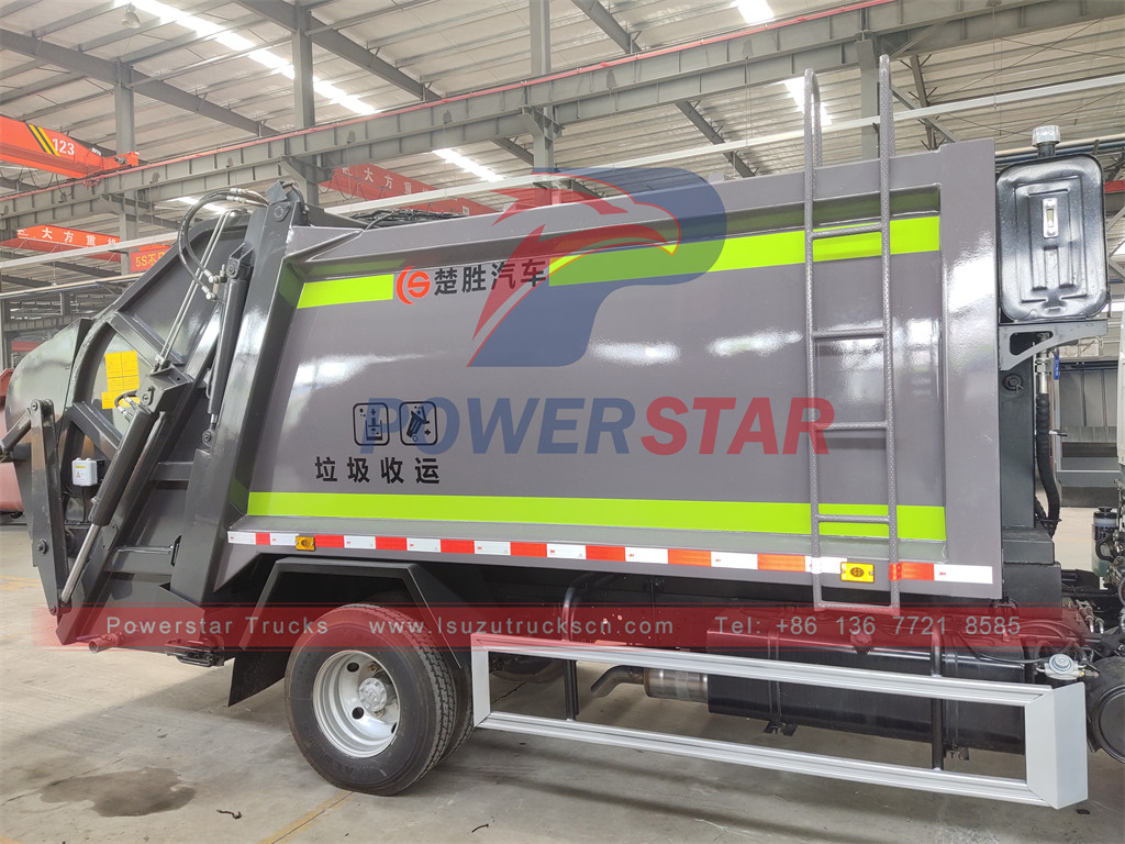 ISUZU ELF 6cbm Refuse compactor truck supplier