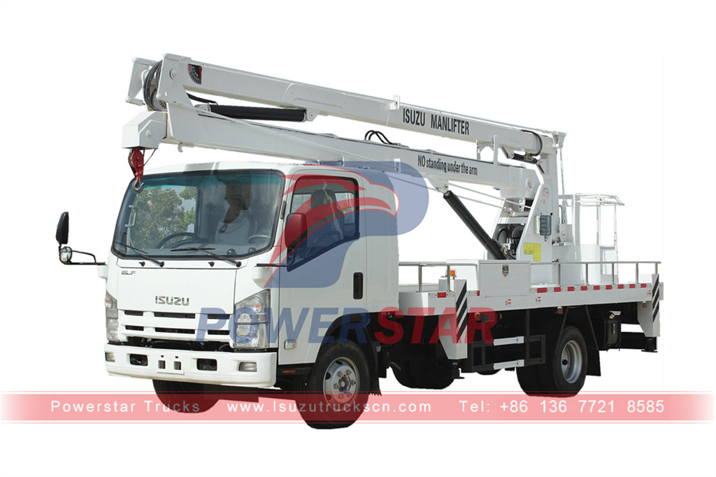 Pengangkat boom truk Manlifter Hidraulik ISUZU