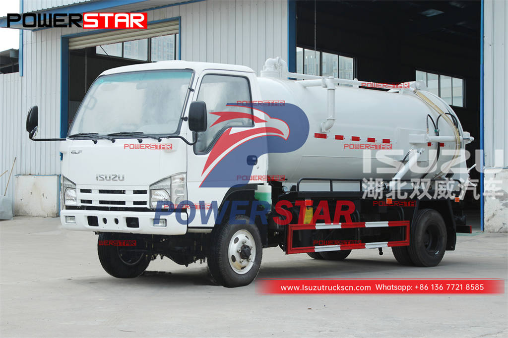 Customized ISUZU 100P 4Ã—4 vacuum septic truck for sale