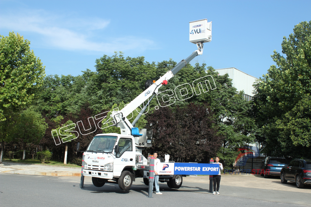 Vanuatu ISUZU 12m 14m Man Lifter Bucket Truk kerja udara untuk dijual