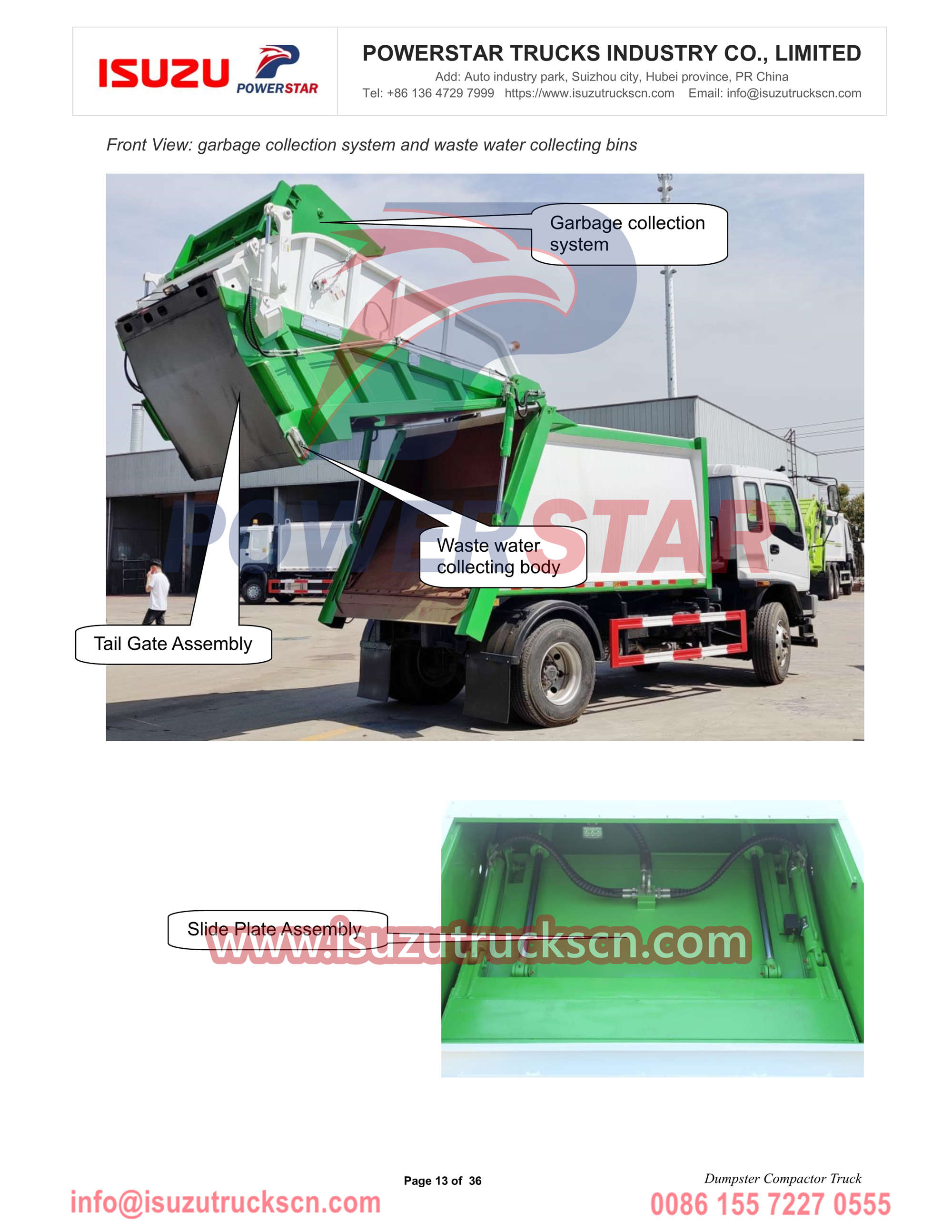 Afrika Aljazair Panduan Pengoperasian Pemadat Sampah ISUZU FTR