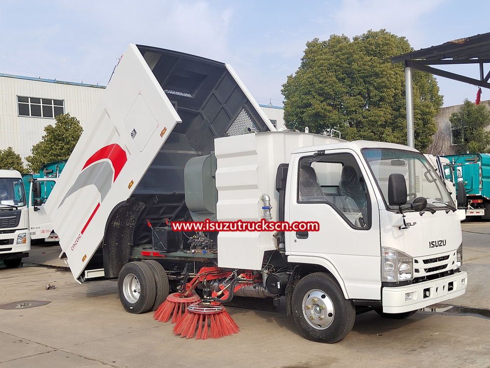 Hydraulic boom sweeper truck Isuzu