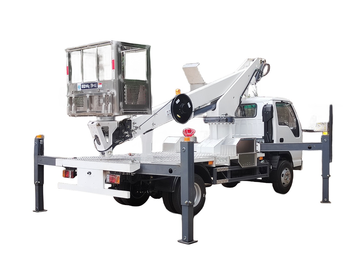 Isuzu chassis brand 20m 22m 24m Telescopic Boom Platform Truck Aerial Bucket Truck