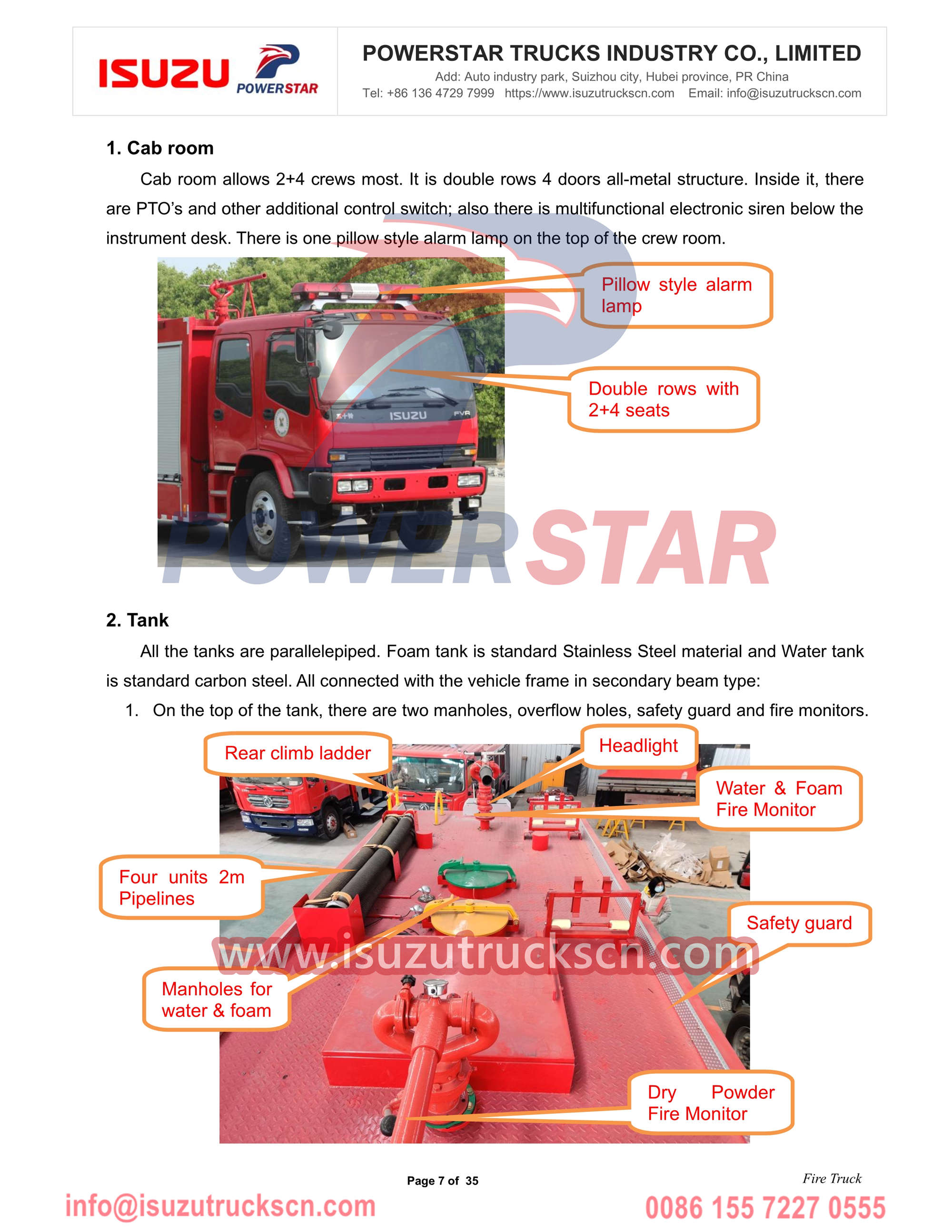 Mesin pemadam kebakaran ISUZU Fire Truck FVR 6cbm