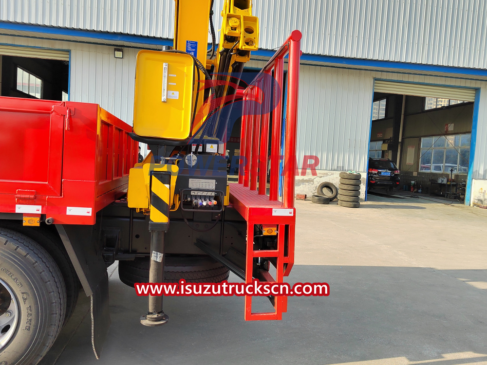 Isuzu Giga Flatbed Truck with boom crane