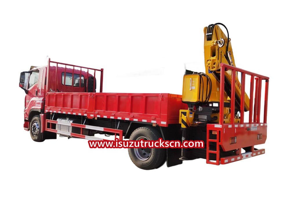 Philippines 6.3TON Isuzu Giga folded boom crane cargo trucks