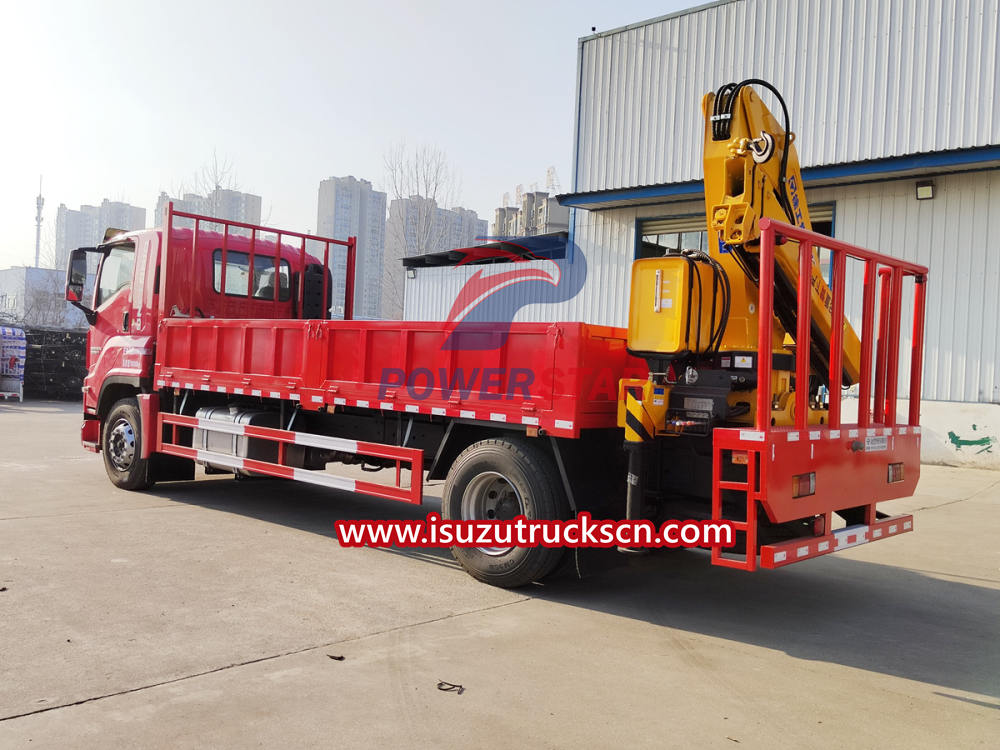 Philippines 6.3TON Isuzu Giga folded boom crane cargo trucks