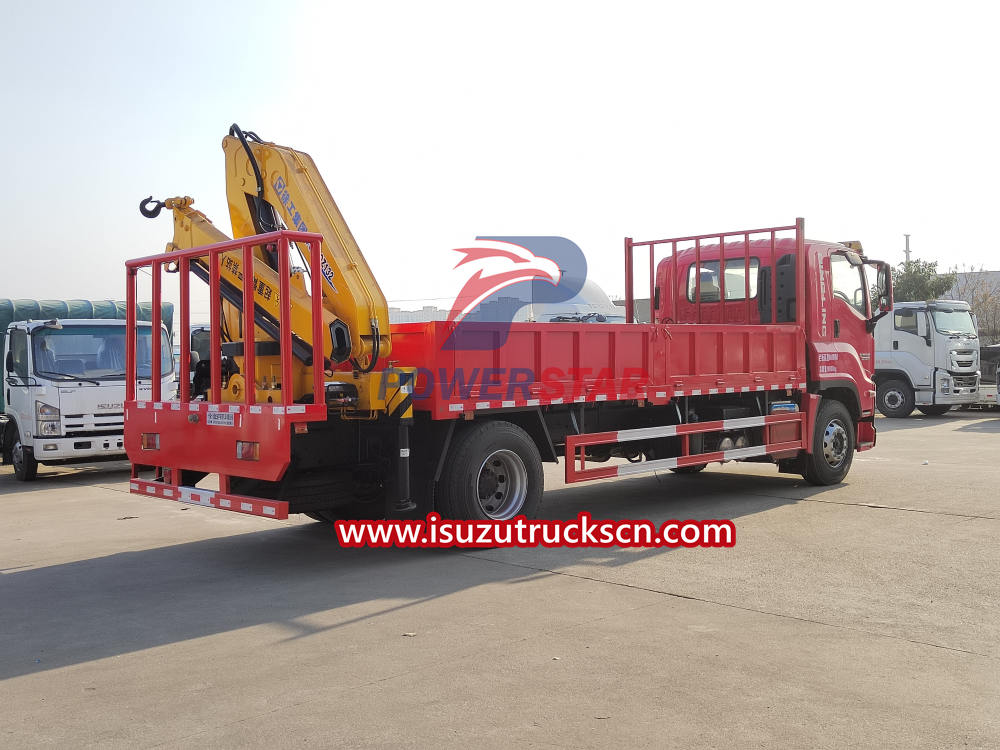 Philippines 6.3TON Isuzu Giga folded boom crane cargo trucks