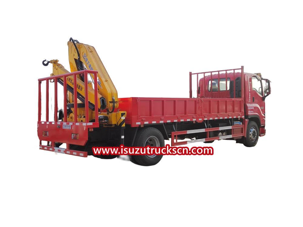 Philippines 6.3TON Isuzu Giga folded boom crane cargo trucks