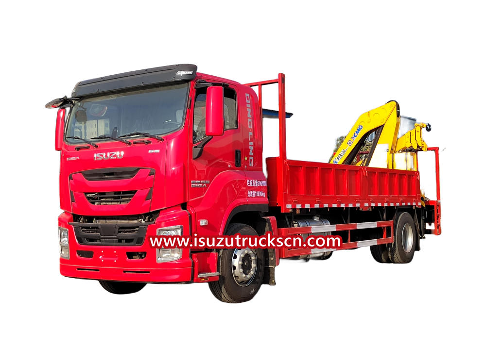 Philippines 6.3TON Isuzu Giga folded boom crane cargo trucks