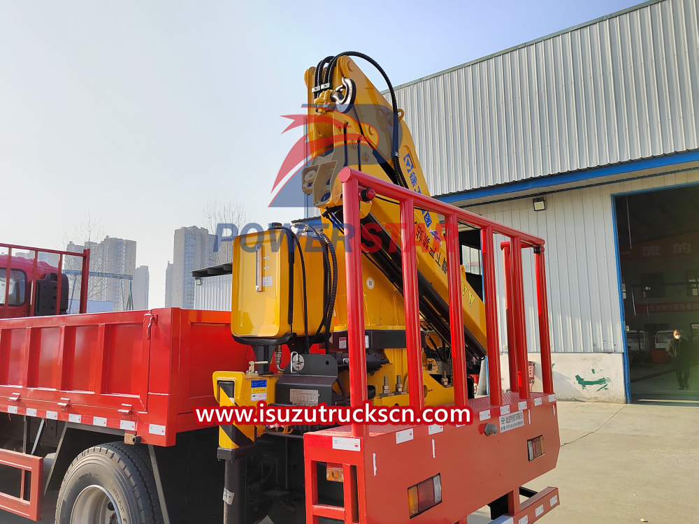 Isuzu Giga Flatbed Truck with boom crane