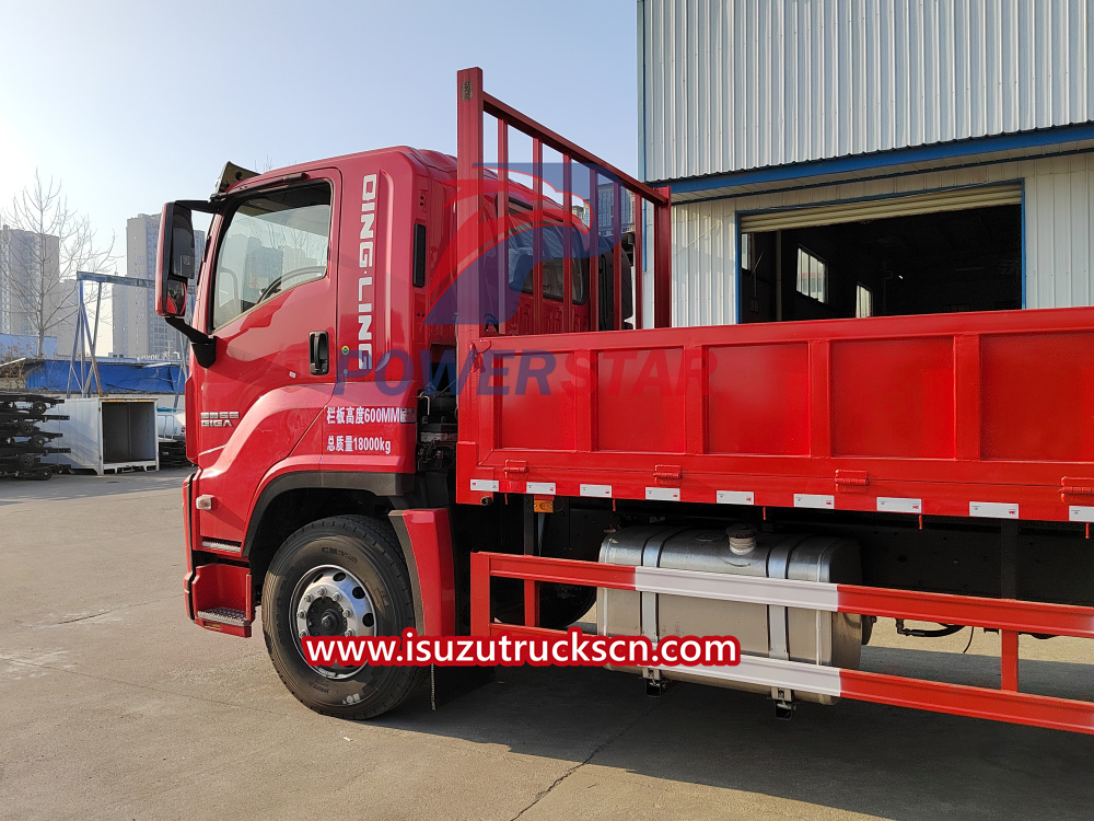 Isuzu Giga Flatbed Truck with boom crane