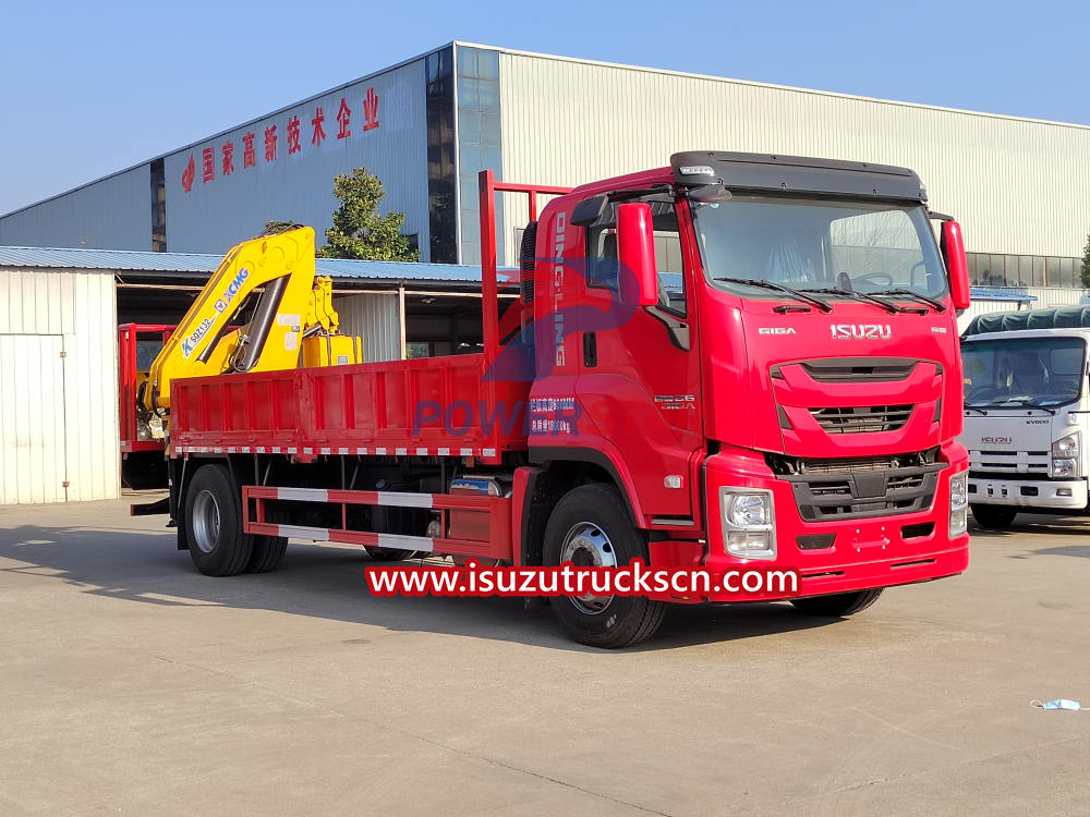 Philippines 6.3TON Isuzu Giga folded boom crane cargo trucks