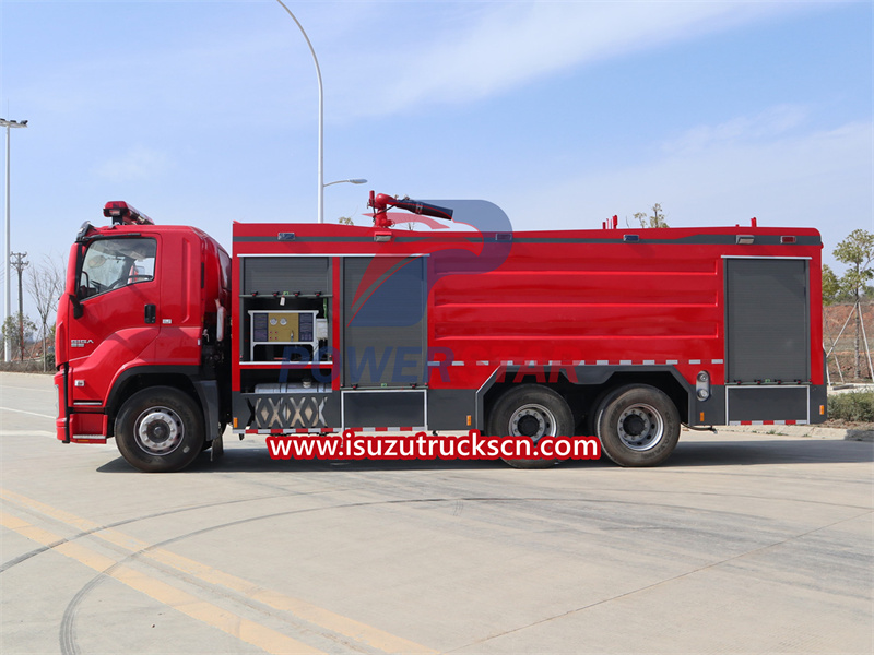 isuzu foam fire truck