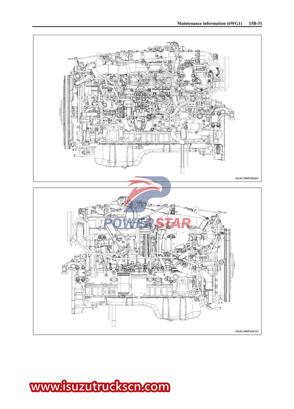 Panduan servis mesin Isuzu 6WG1