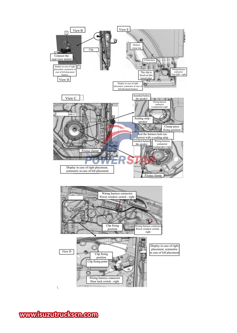 Trim interior seri Isuzu VC61