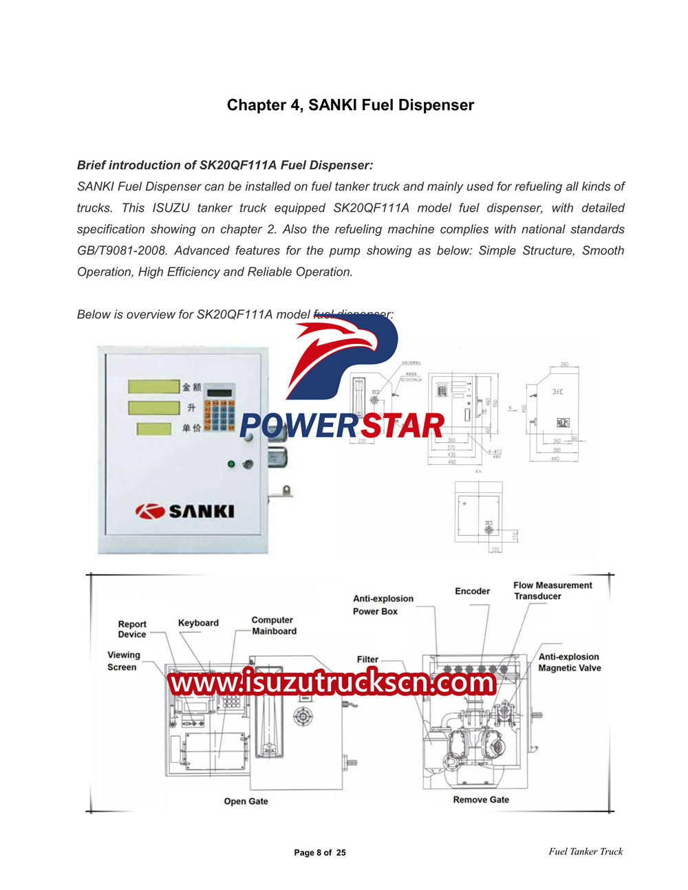 Panduan pengguna truk tangki bahan bakar Isuzu ELF 3CBM