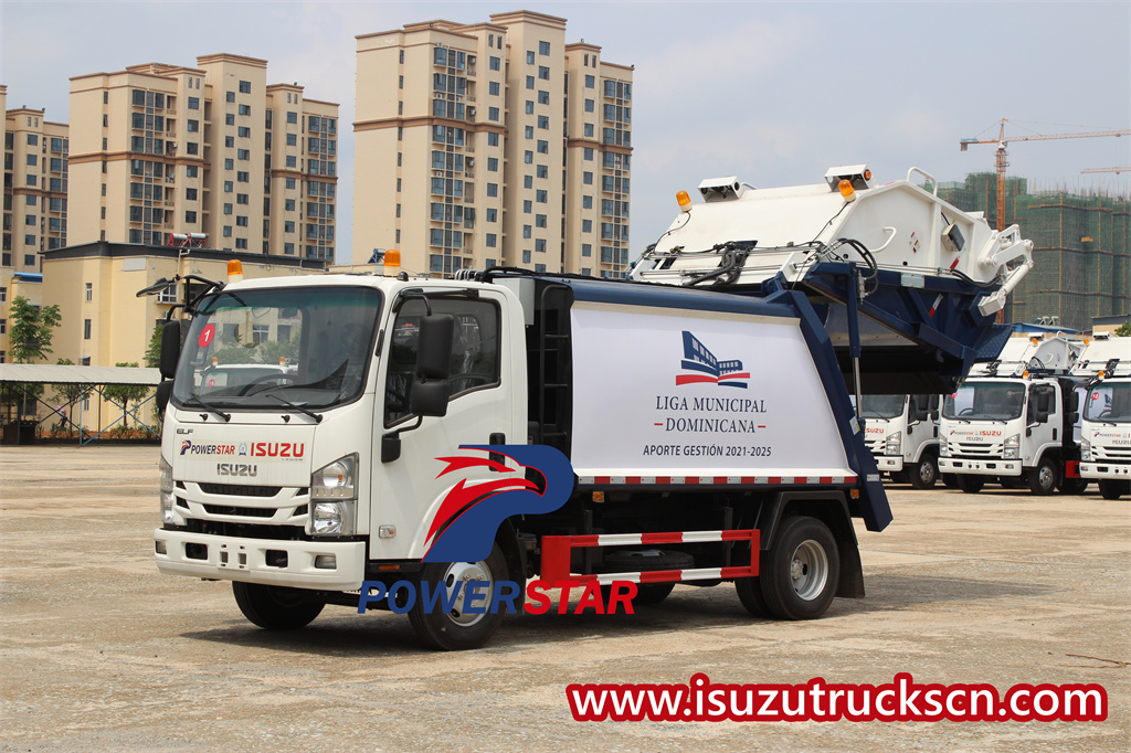 Isuzu NPR 6cbm menolak truk pemadat ke Ethiopia